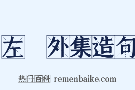 左盦外集造句是什么意思的图片